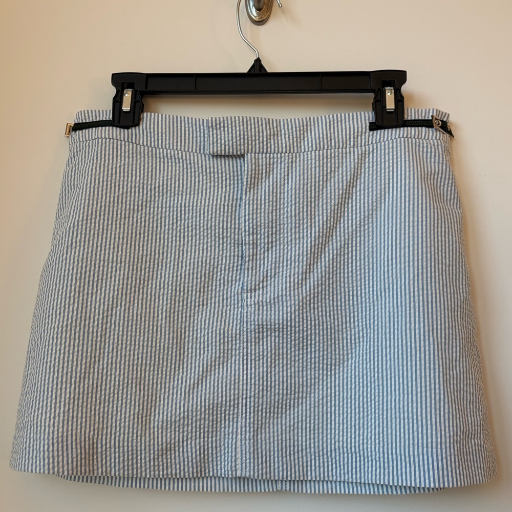 Vintage Tibi Blue and White Seersucker Skirt Sz 8